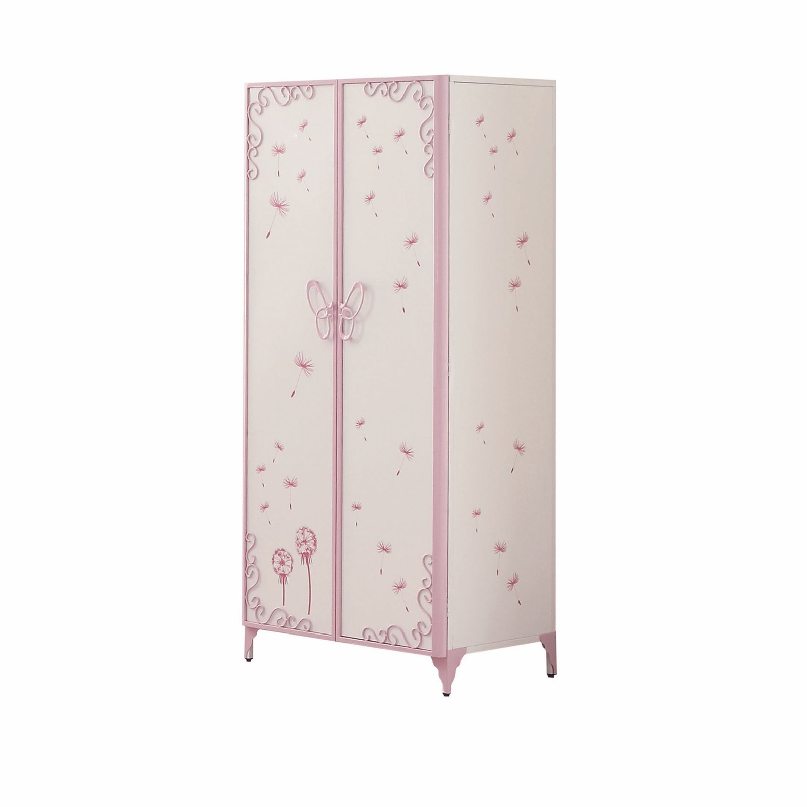67" Light Purple And White Steel Two Door Combo Dresser - Image 2