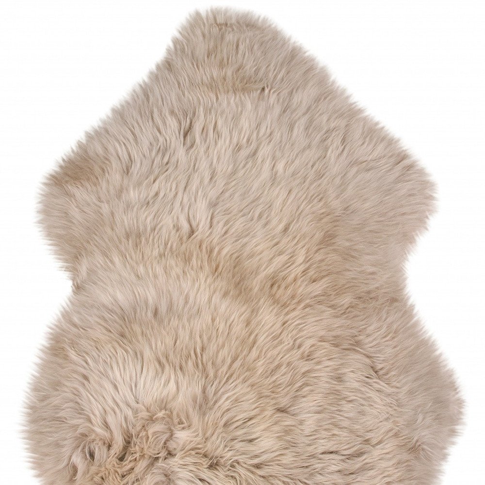 2' X 3' Taupe Genuine Sheepskin Animal Print Shag Area Rug - Image 5