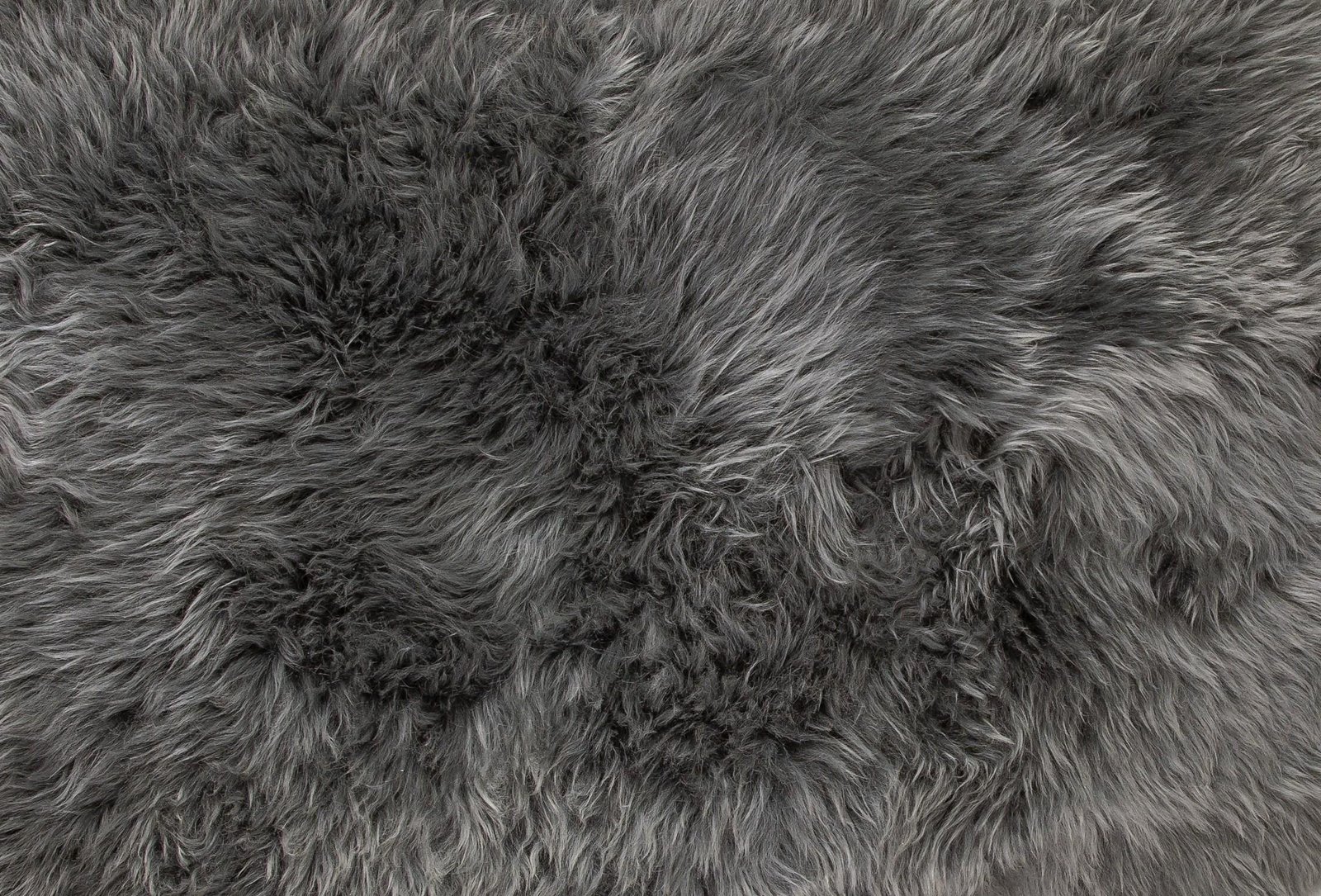 6' Gray Genuine Sheepskin Animal Print Shag Area Rug - Image 9