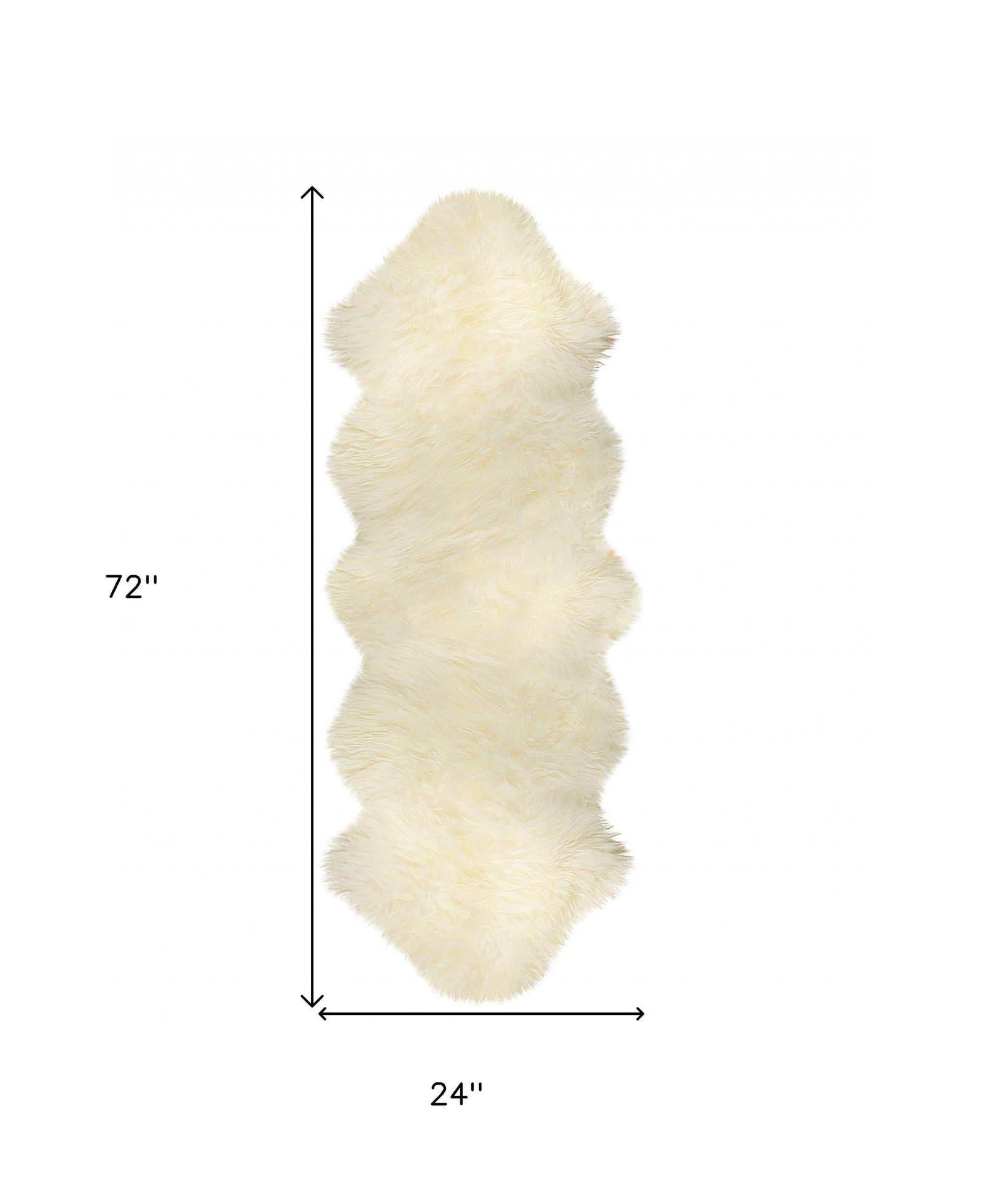 6' Natural Genuine Sheepskin Animal Print Shag Area Rug - Image 7