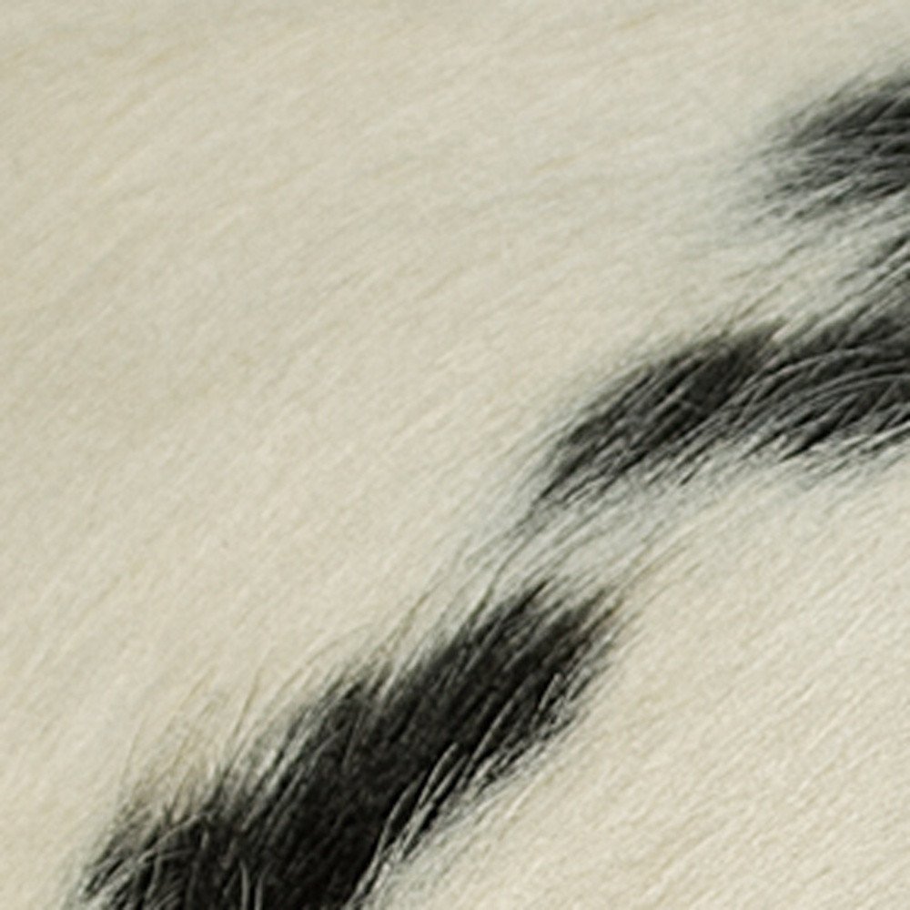 18" White And Black Cowhide Throw Pillow - Image 3