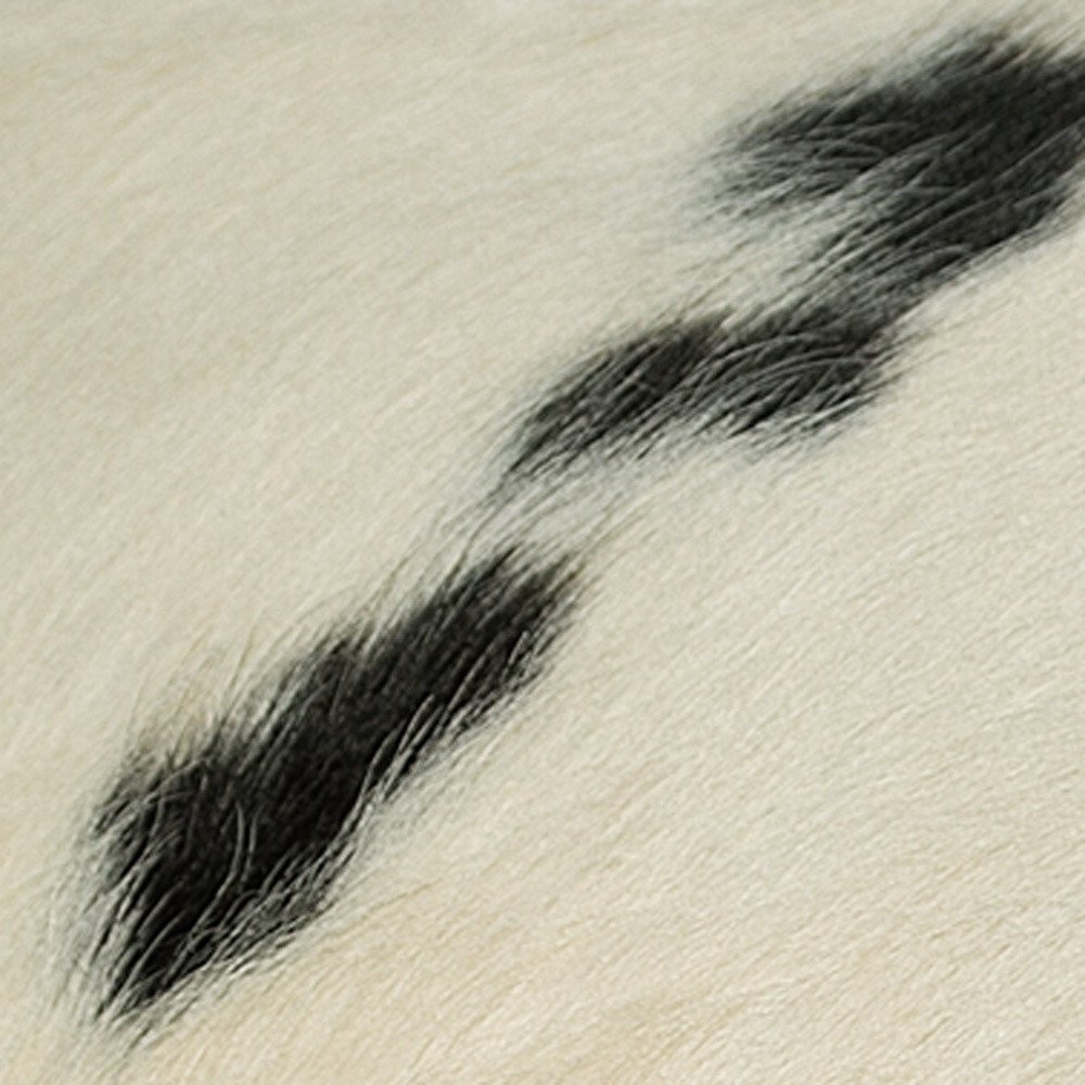 18" White And Black Cowhide Throw Pillow - Image 4