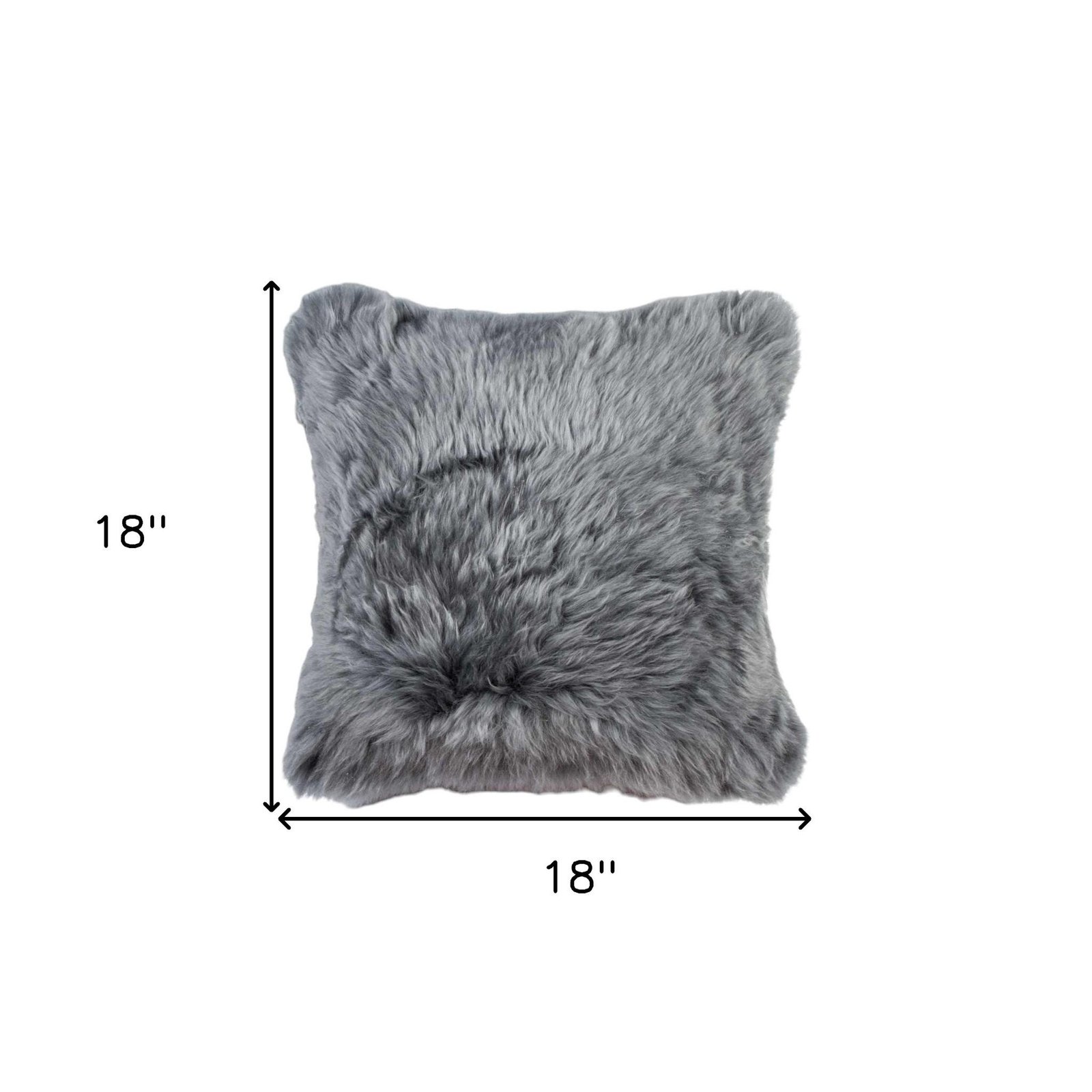Set of Two 18" Gray Cowhide Throw Pillows - Image 9