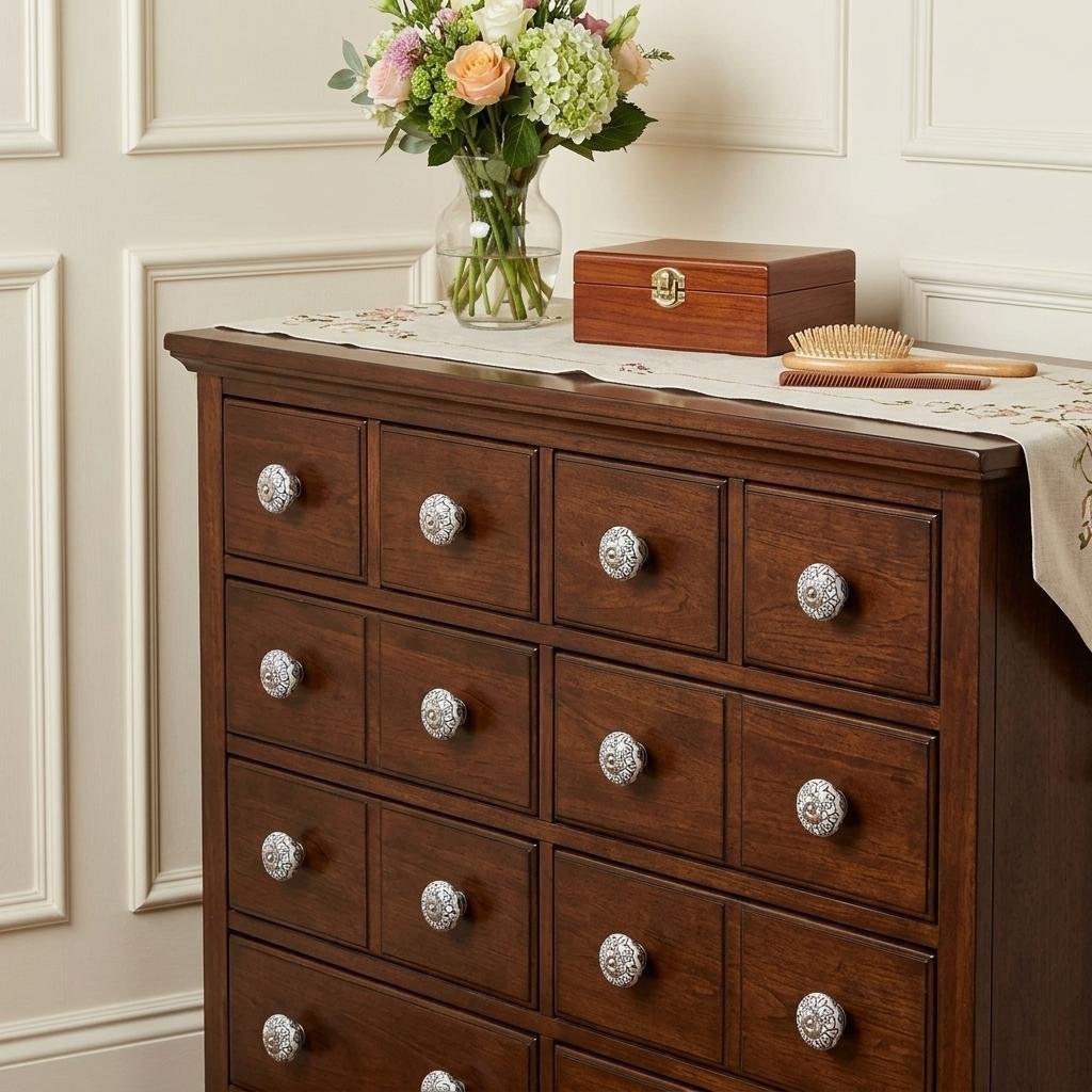 1.5" X 1.5" X 1.5" Black Gray And Silver Knobs 12 Pack