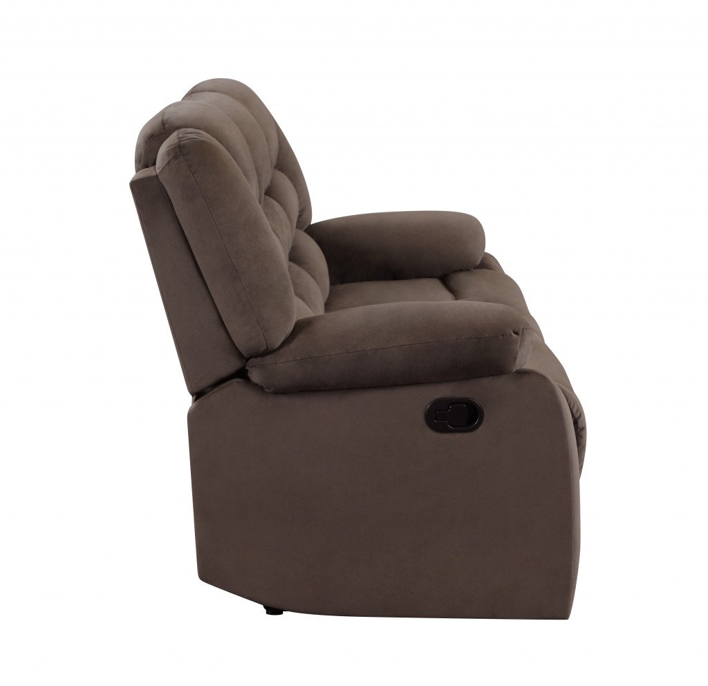 40" Contemporary Brown Fabric Sofa - Image 4