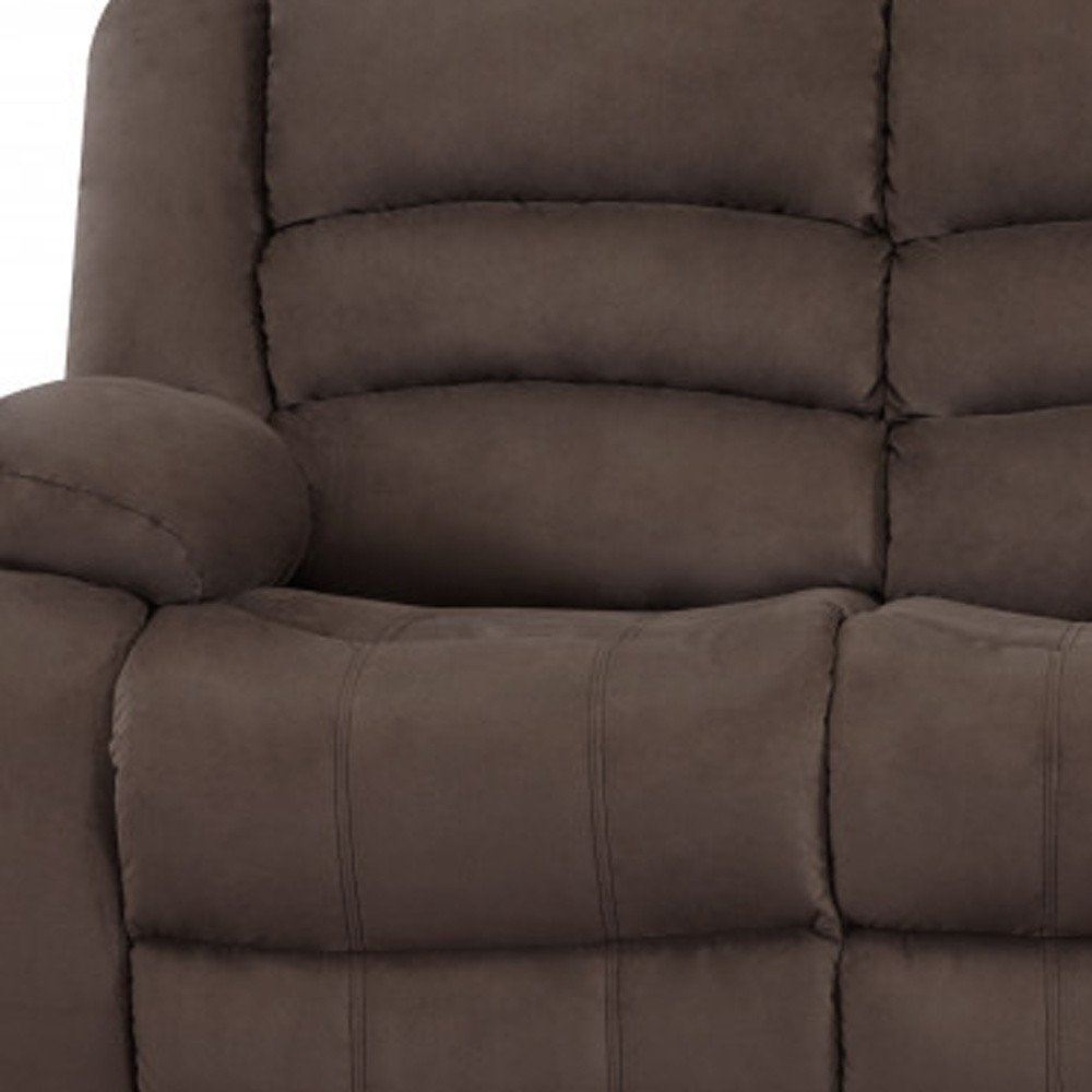 40" Contemporary Brown Fabric Sofa - Image 7