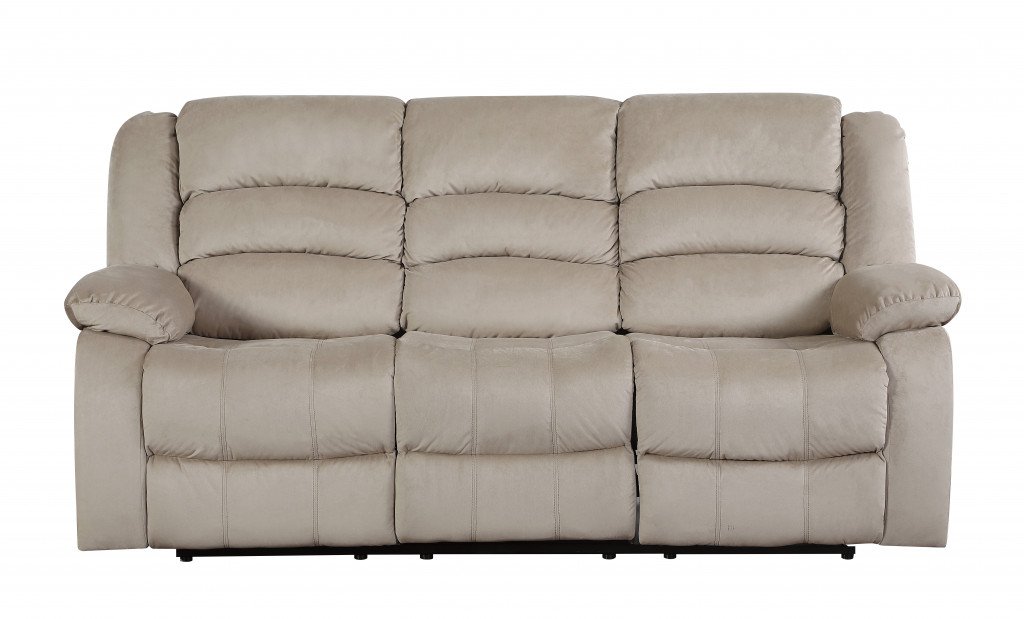 40" Contemporary Beige Fabric Sofa - Image 2