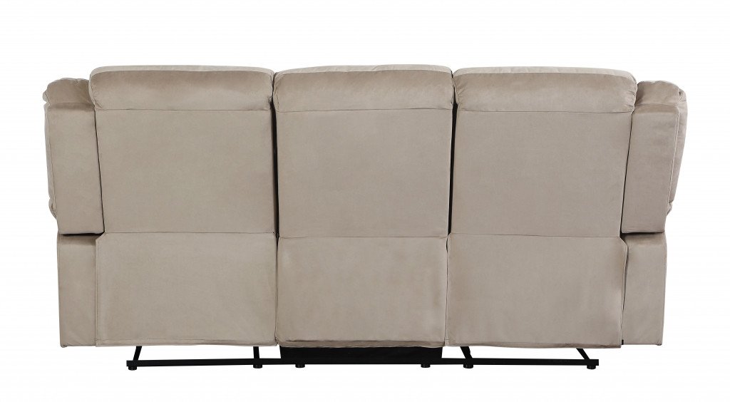 40" Contemporary Beige Fabric Sofa - Image 5