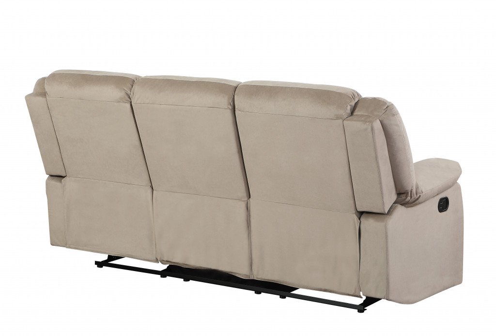 40" Contemporary Beige Fabric Sofa - Image 6