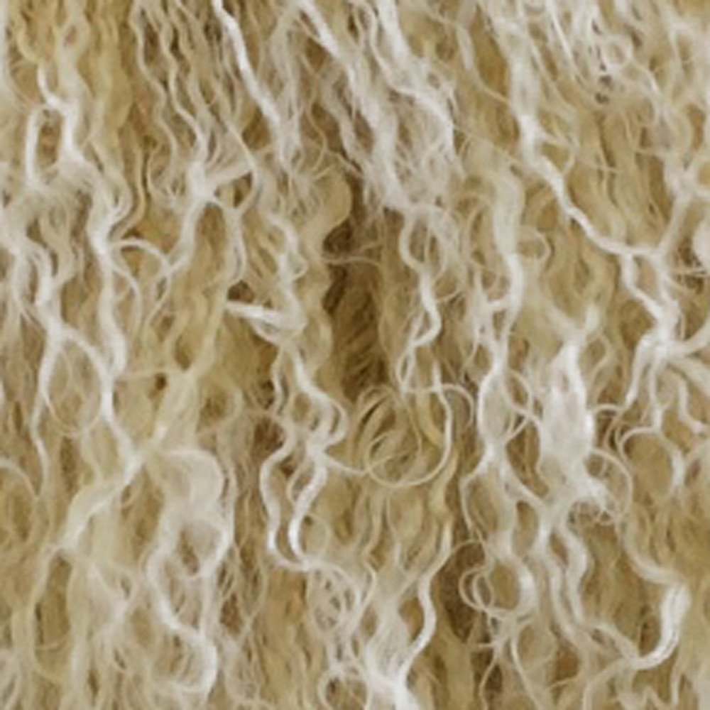 20" Gold Genuine Tibetan Lamb Fur Pillow With Microsuede Backing - Image 5