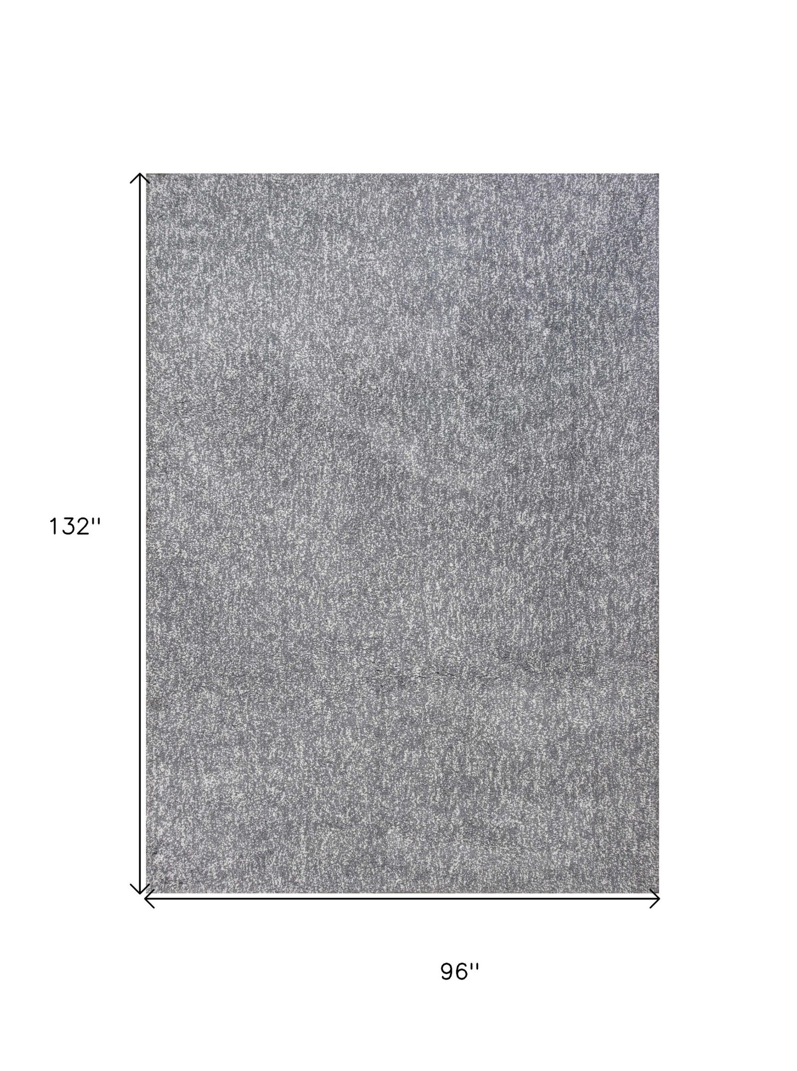 8' X 11' Gray Shag Hand Woven Area Rug - Image 5