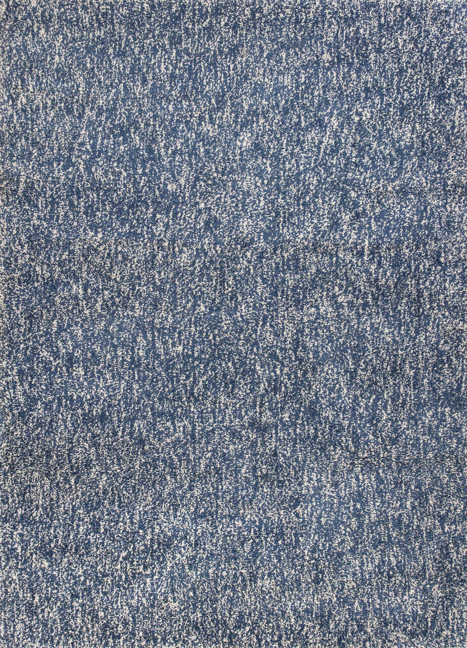 8' X 11' Indigo And Ivory Abstract Shag Hand Woven Area Rug - Image 8
