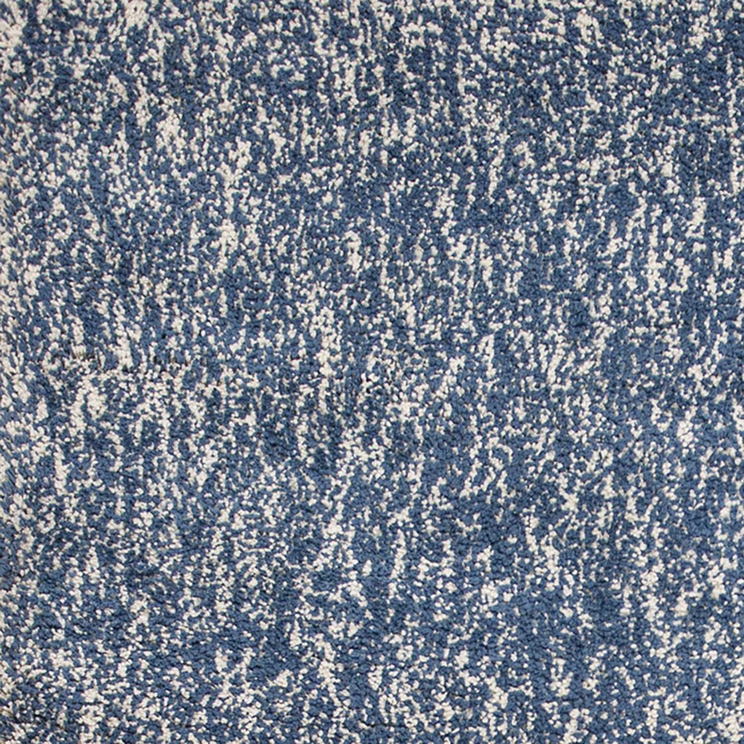 8' X 11' Indigo And Ivory Abstract Shag Hand Woven Area Rug - Image 9