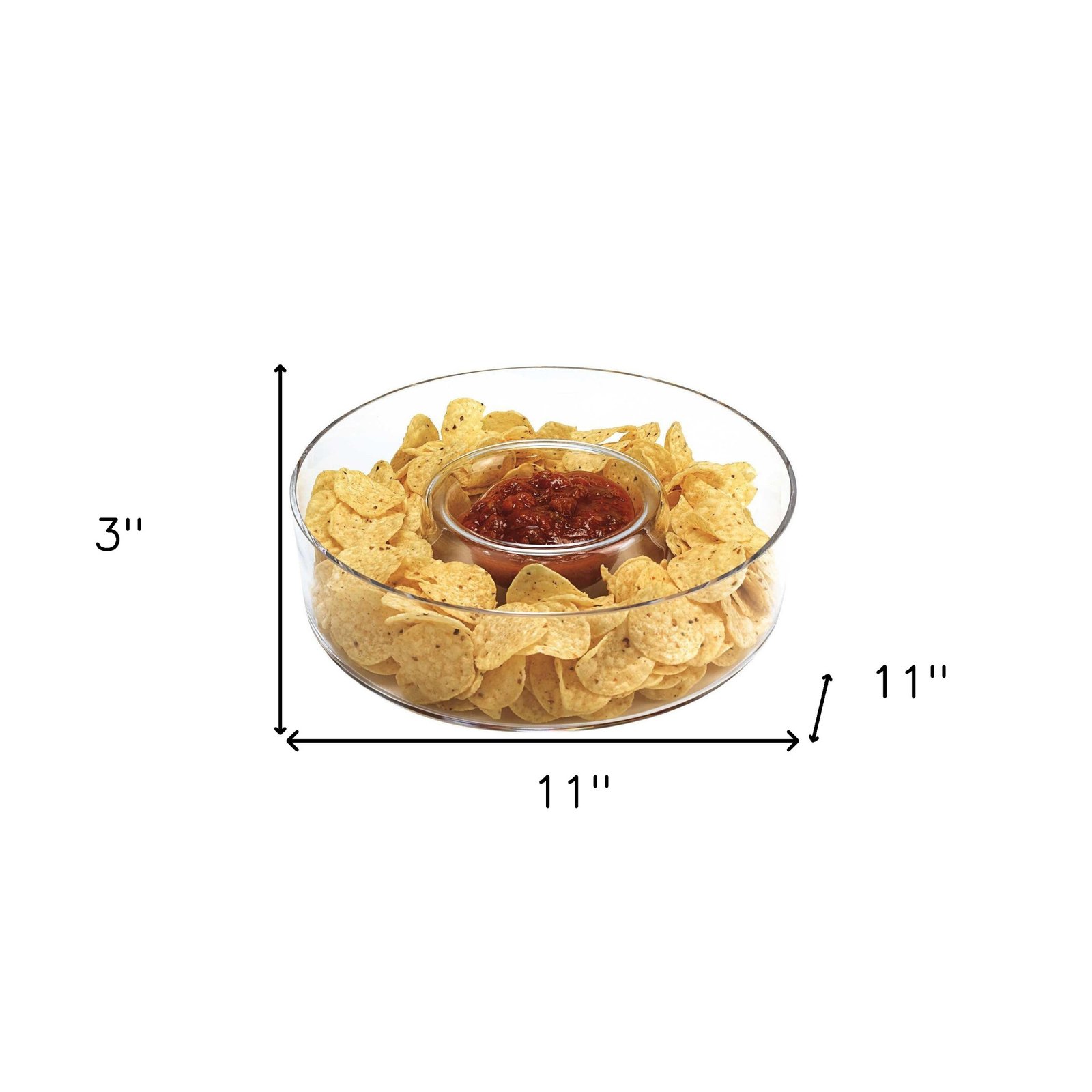 Mouth Blown European Crystal Chip N Dip - Image 9