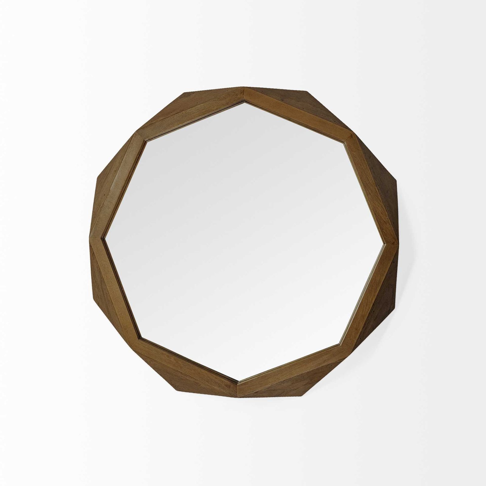 32" Brown Solid Wood Octagon Framed - Image 3