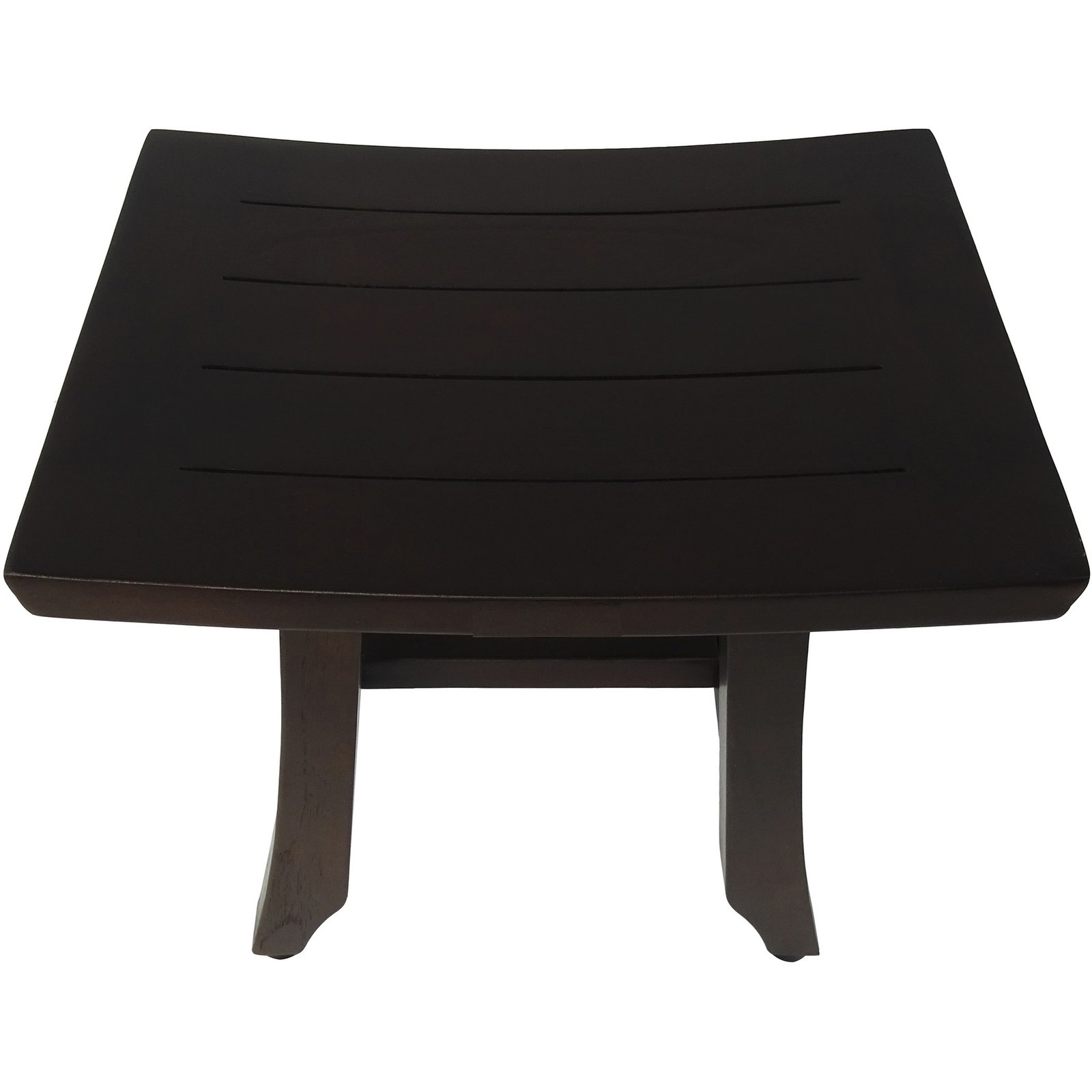 14" Brown Teak Shower Bench - Image 3
