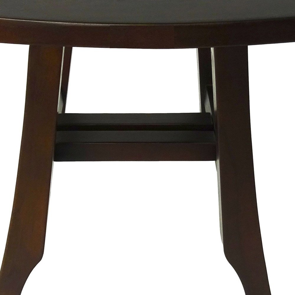 14" Brown Teak Shower Bench - Image 8