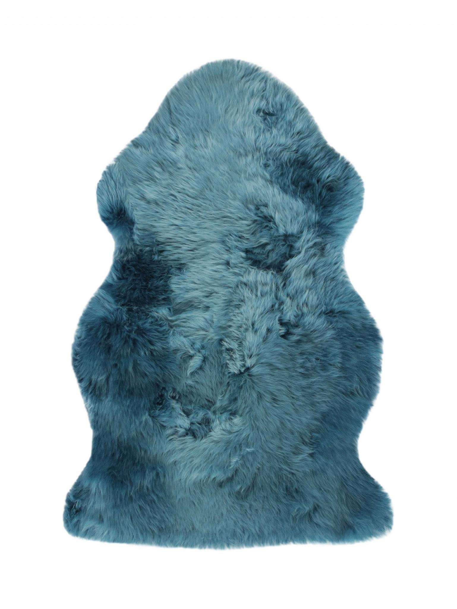 2' X 3' Teal New Zealand Natural Sheepskin Rug - Image 2