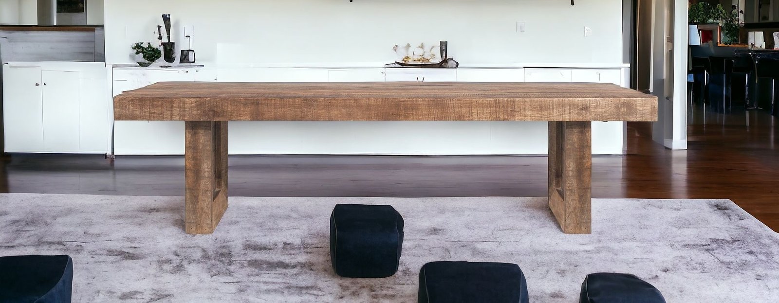 71" Brown Solid Wood Dining Bench
