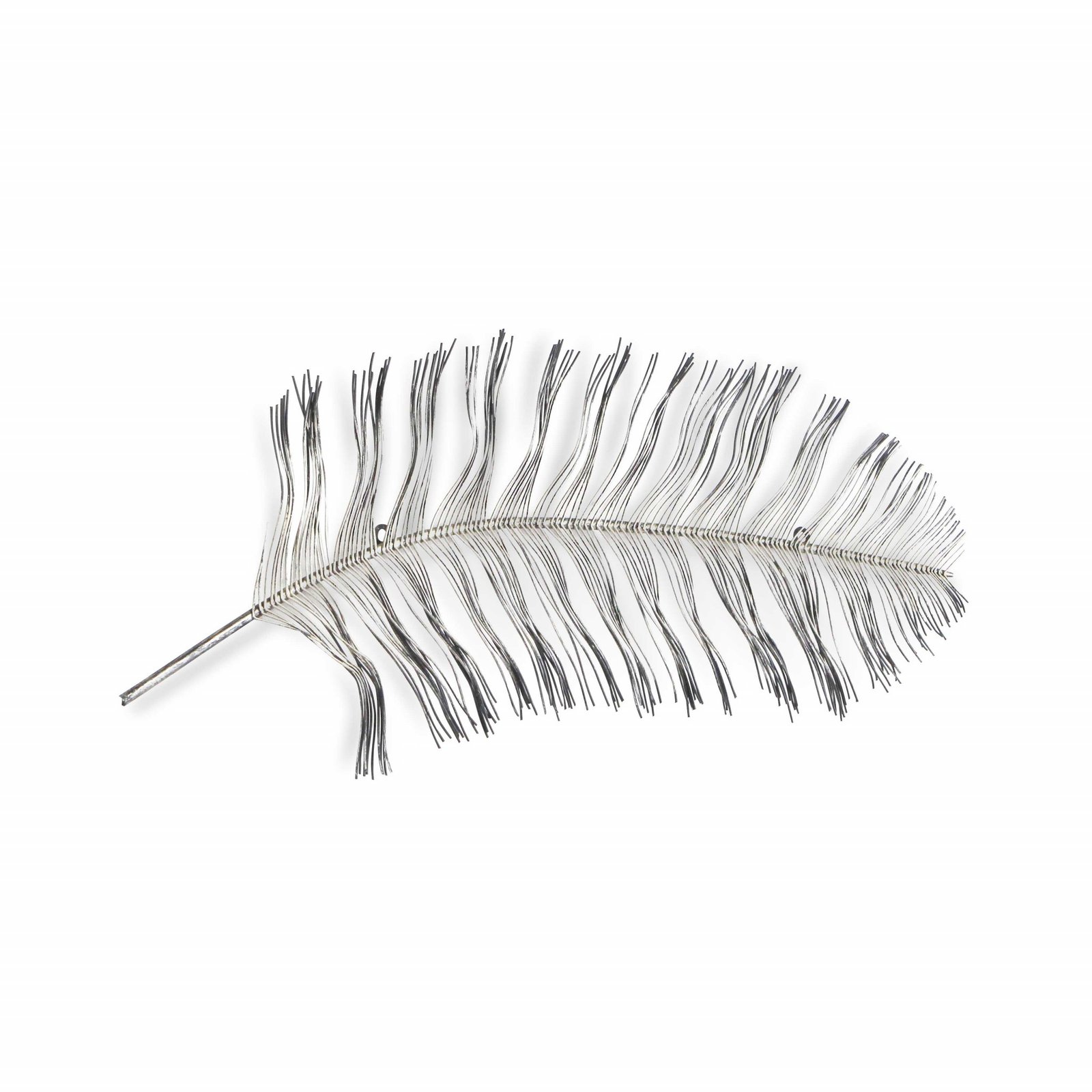 Black And Silver Metal Peacock Feather Wall Decor - Image 4