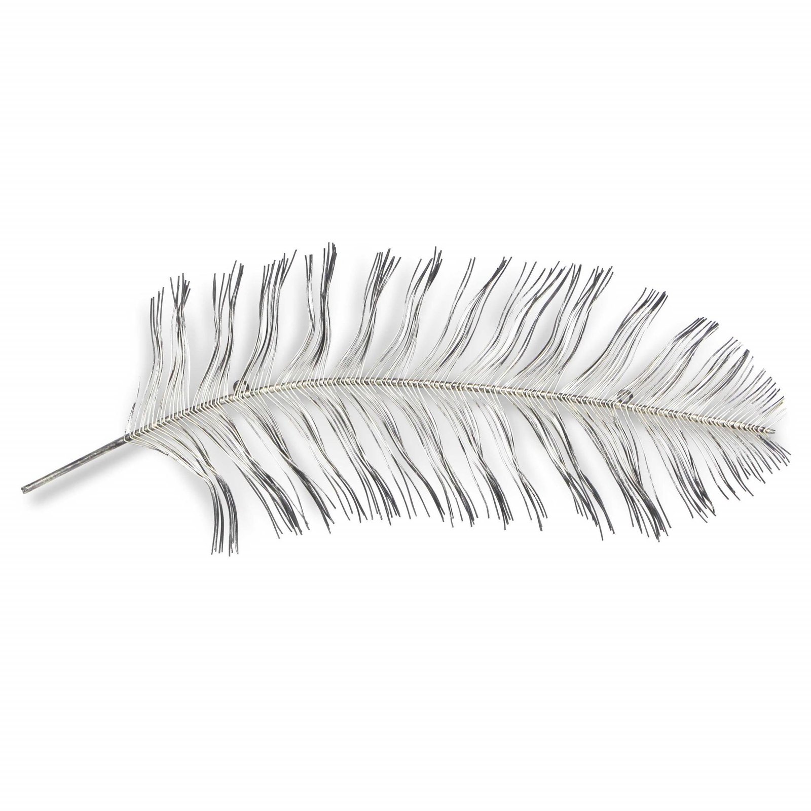 Black And Silver Metal Peacock Feather Wall Decor - Image 3