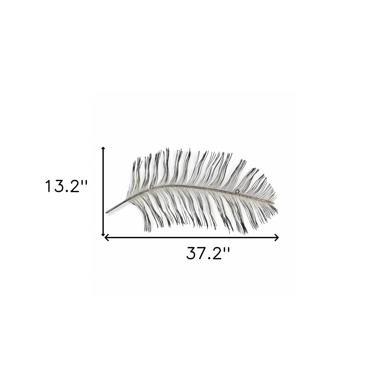 Black And Silver Metal Peacock Feather Wall Decor - Image 6