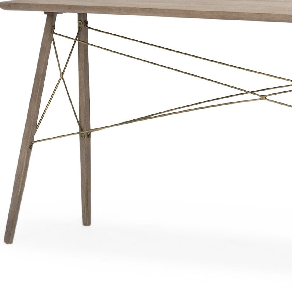 66" Brown Solid Wood Console Table - Image 7