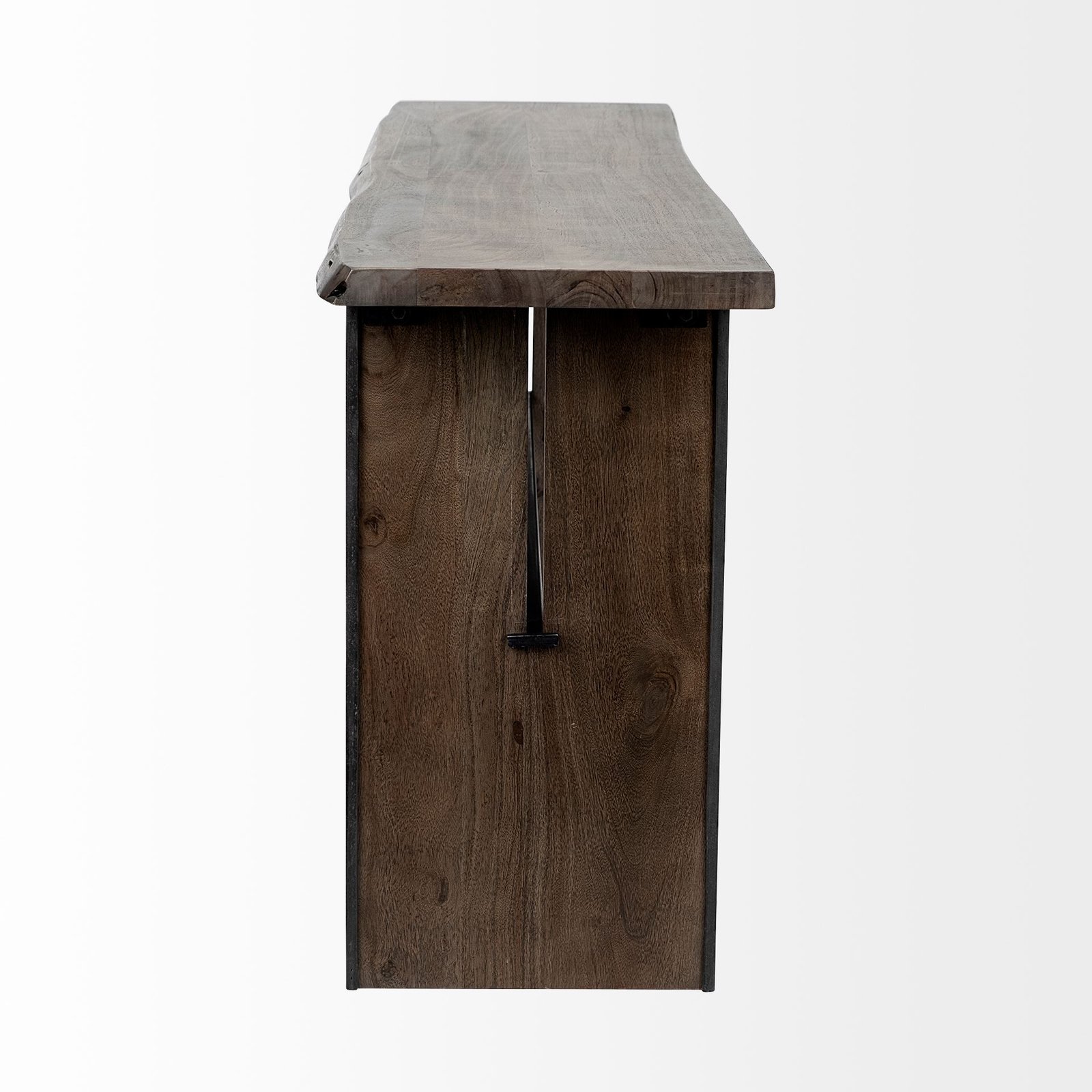 70" Brown Solid Wood Solid Console Table - Image 4