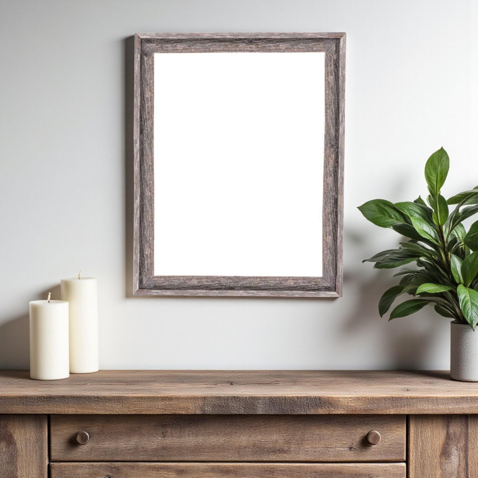 18" x 24" Gray Wood Hanging Picture Frame