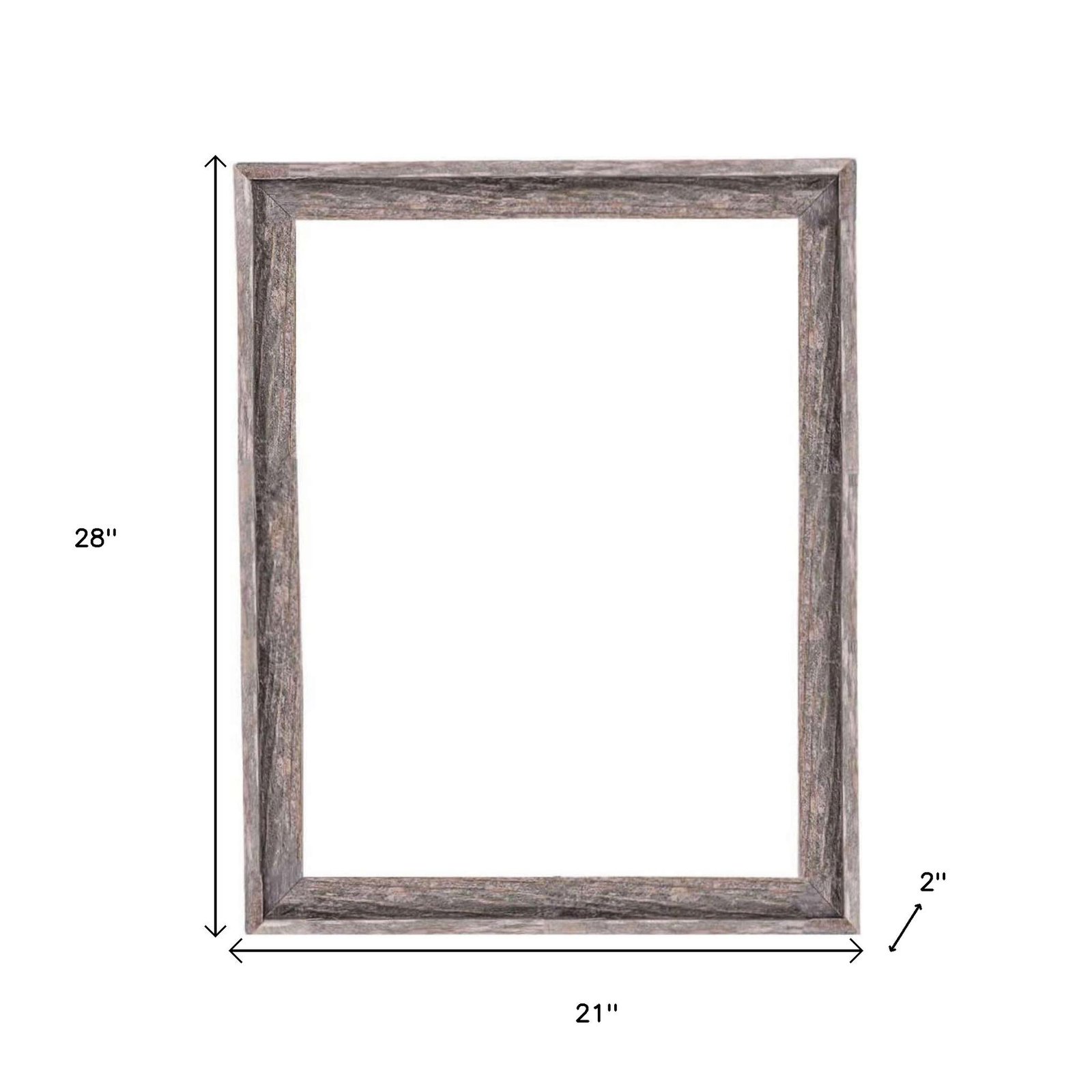 18" x 24" Gray Wood Hanging Picture Frame - Image 5