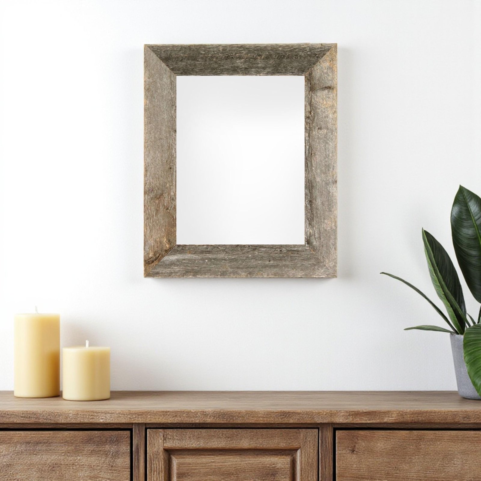 11" x 14" Gray Wood Hanging Picture Frame