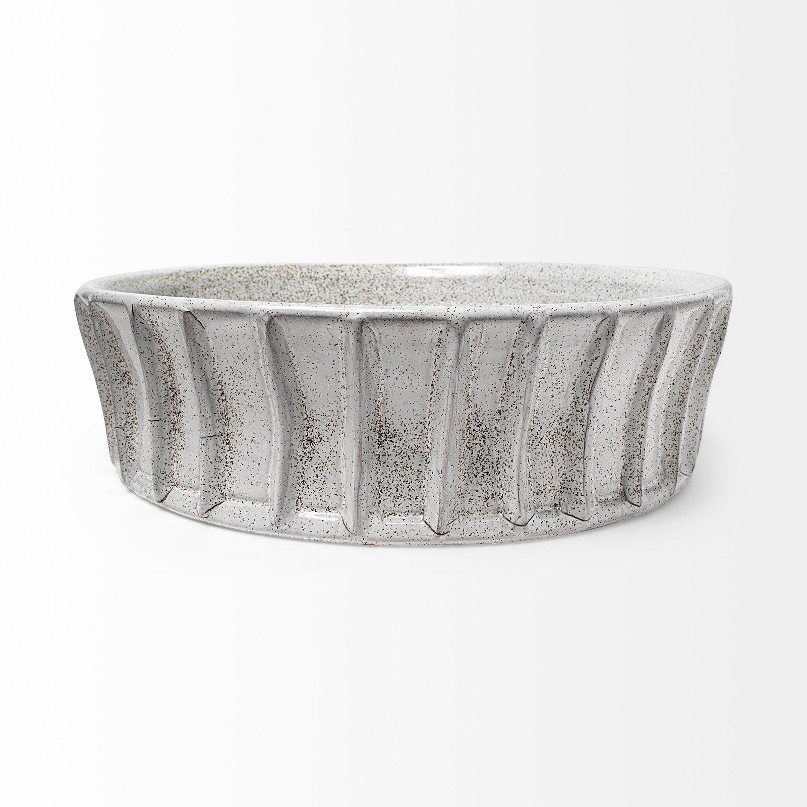 16" White Ceramic Round - Image 3