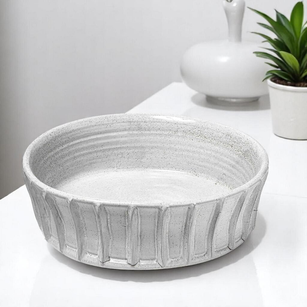 16" White Ceramic Round