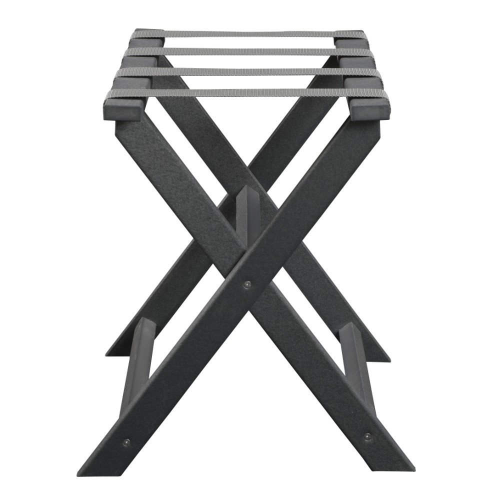 Earth Friendly Dark Gray Folding Luggage Rack With Gray Straps - Image 3