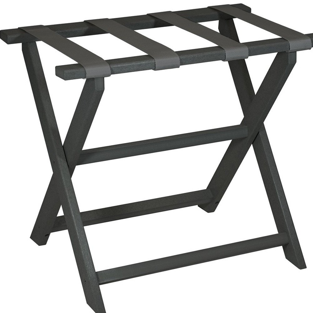 Earth Friendly Dark Gray Folding Luggage Rack With Gray Straps - Image 7