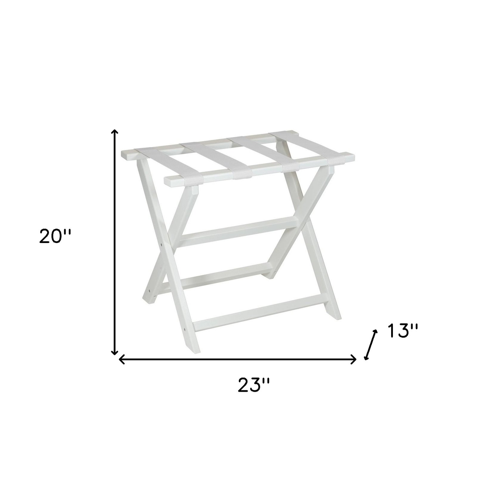 Earth Friendly White Folding Luggage Rack With White Straps - Image 8