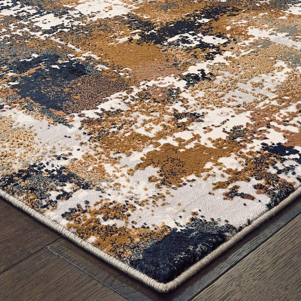 10' X 13' Ivory And Gray Abstract Area Rug - Image 7