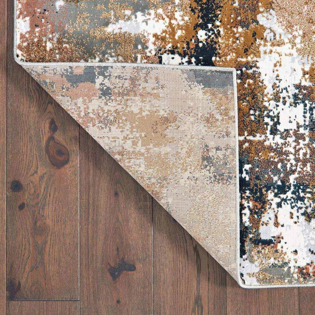 10' X 13' Ivory And Gray Abstract Area Rug - Image 5