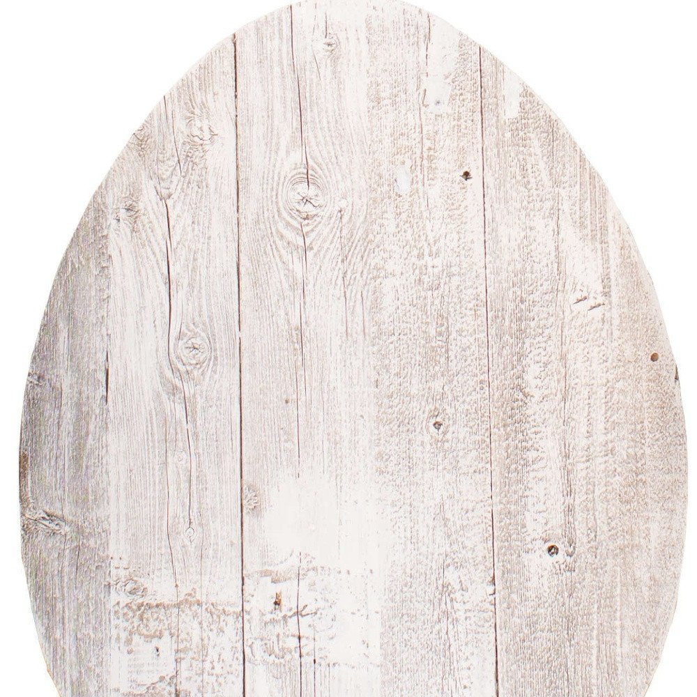 12" X 9" White Easter Solid Wood Hanging Dimensional Sculpture - Image 3