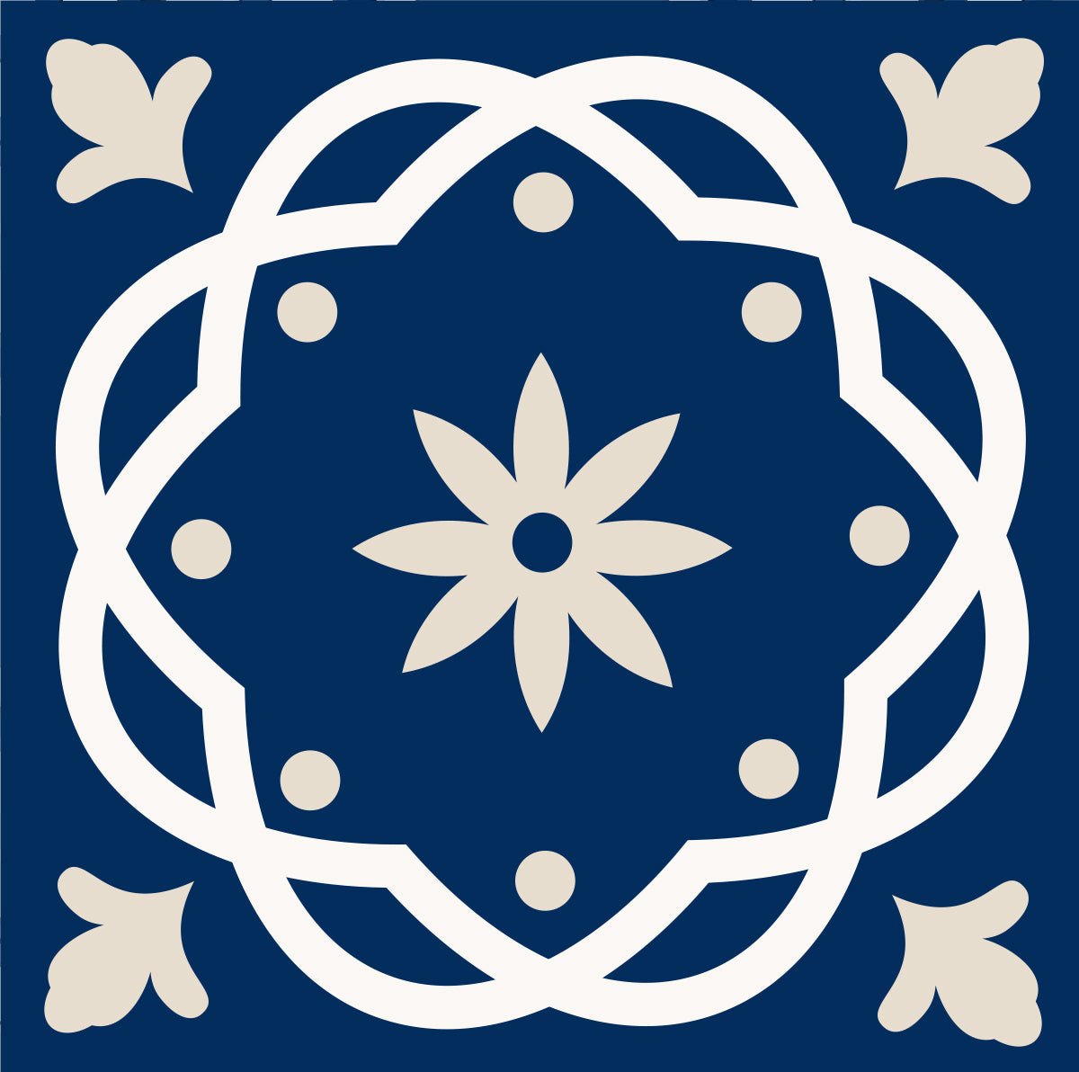 7" X 7" Midnight Blue And White Peel And Stick Removable Tiles - Image 7
