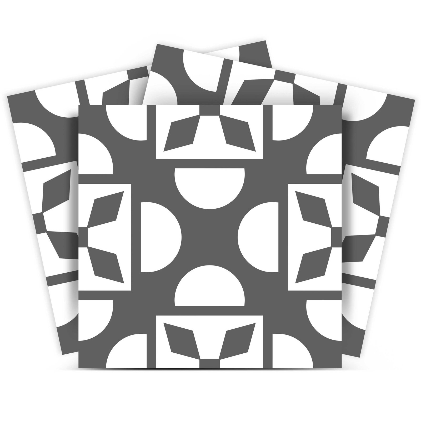 6" X 6" Dark Gray And White Coli Peel And Stick Tiles - Image 2