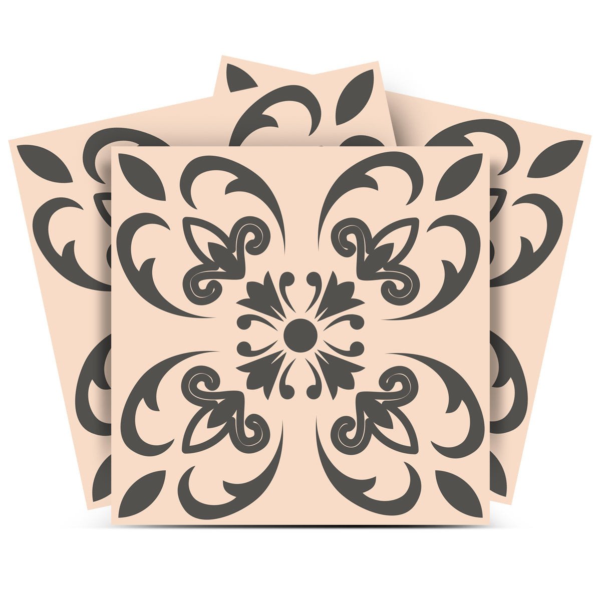 5" X 5" Charcoal Orchid Peel And Stick Removable Tiles - Image 2