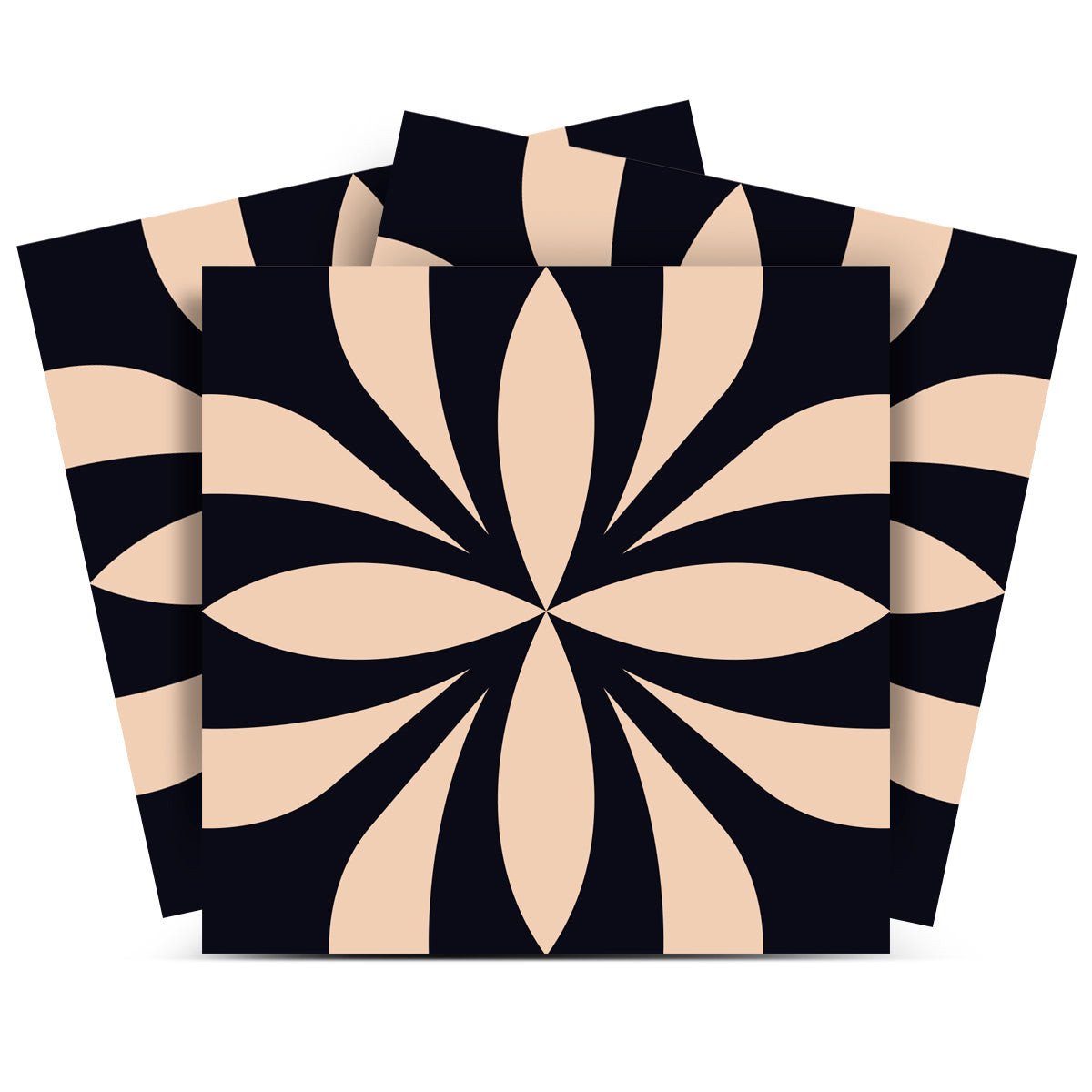 7" x 7" Cream Vinyl Peel And Stick Removable Tiles - Image 2