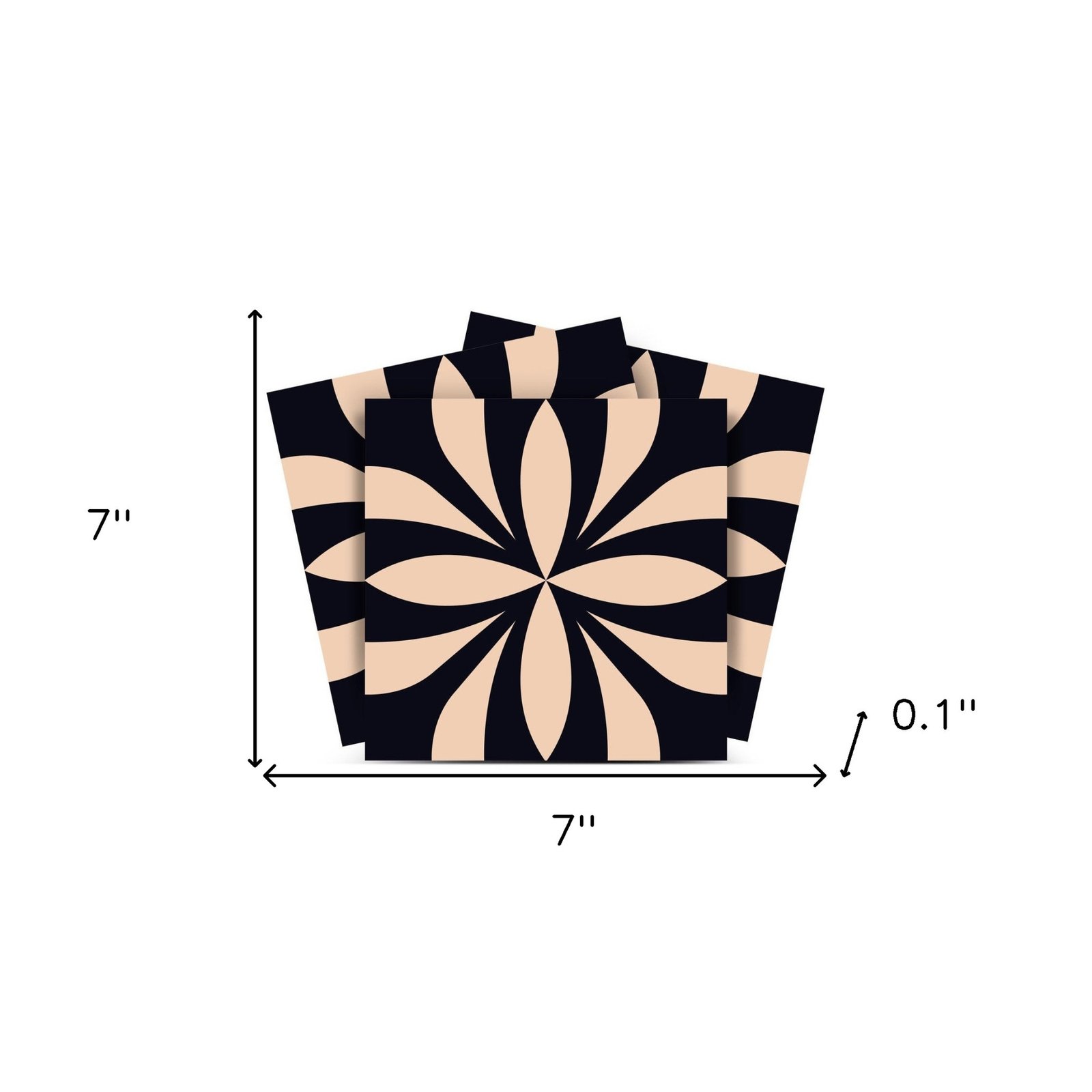 7" x 7" Cream Vinyl Peel And Stick Removable Tiles - Image 6