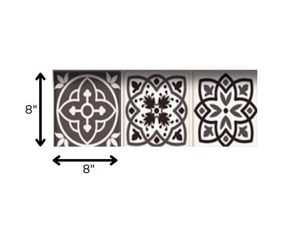 8" x 8" Brown And White Peel And Stick Removable Tiles - Image 6