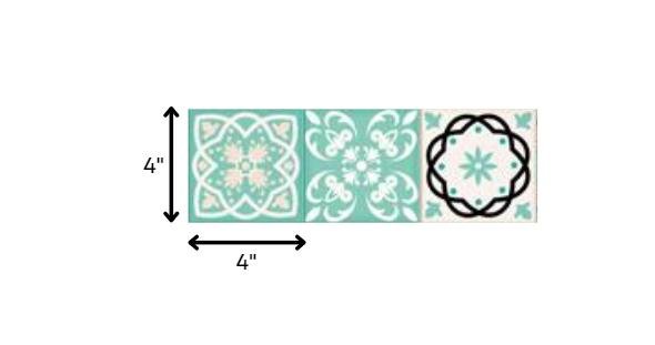 4" X 4" Aquamarine Mosaic Peel And Stick Removable Tiles - Image 6