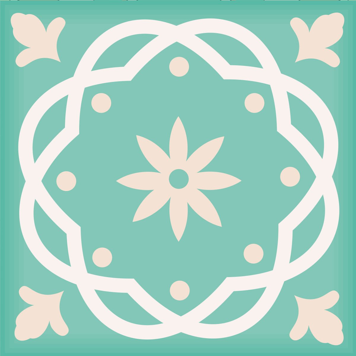 4" X 4" Aquamarine Mosaic Peel And Stick Removable Tiles - Image 3