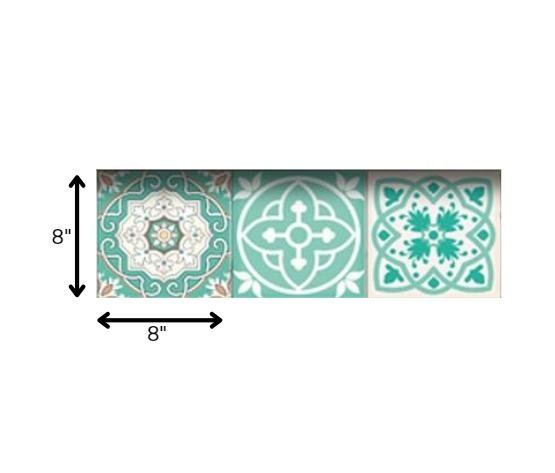 8" x 8" Mint Green Vinyl Peel And Stick Removable Tiles - Image 6