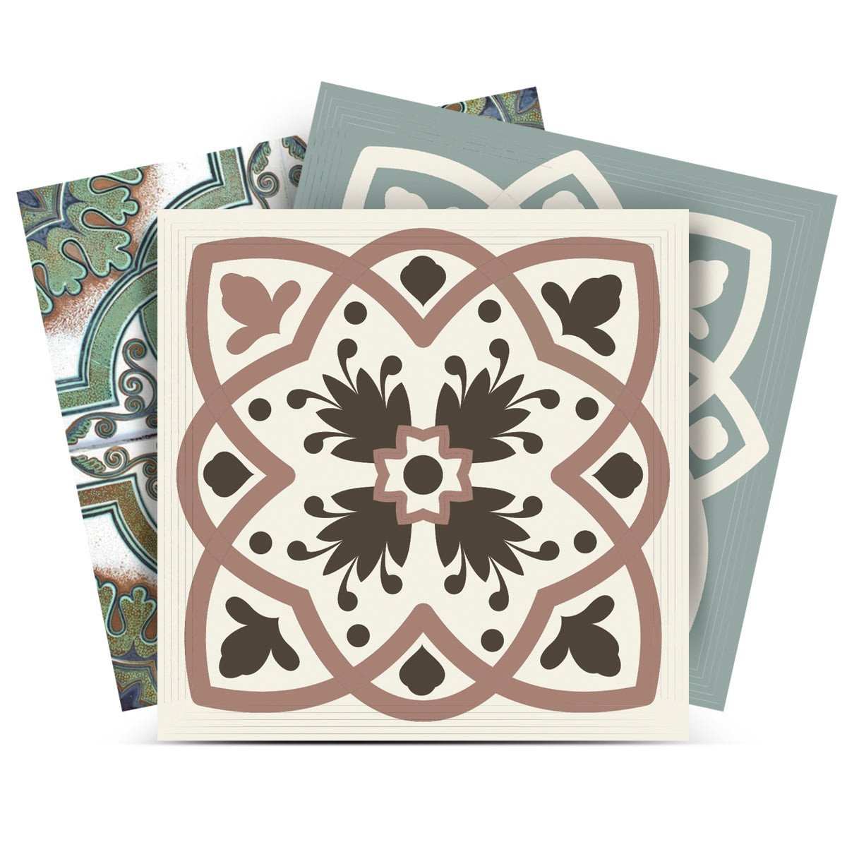 6" X 6" Vintage Sage Mosaic Peel And Stick Removable Tiles - Image 3