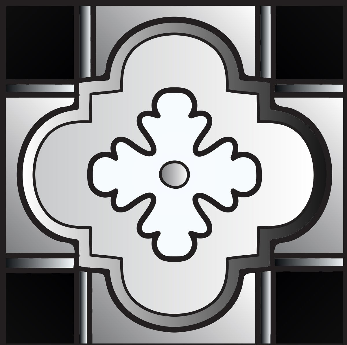 7" x 7" Black Gray And White Vinyl Peel And Stick Removable Tiles - Image 3